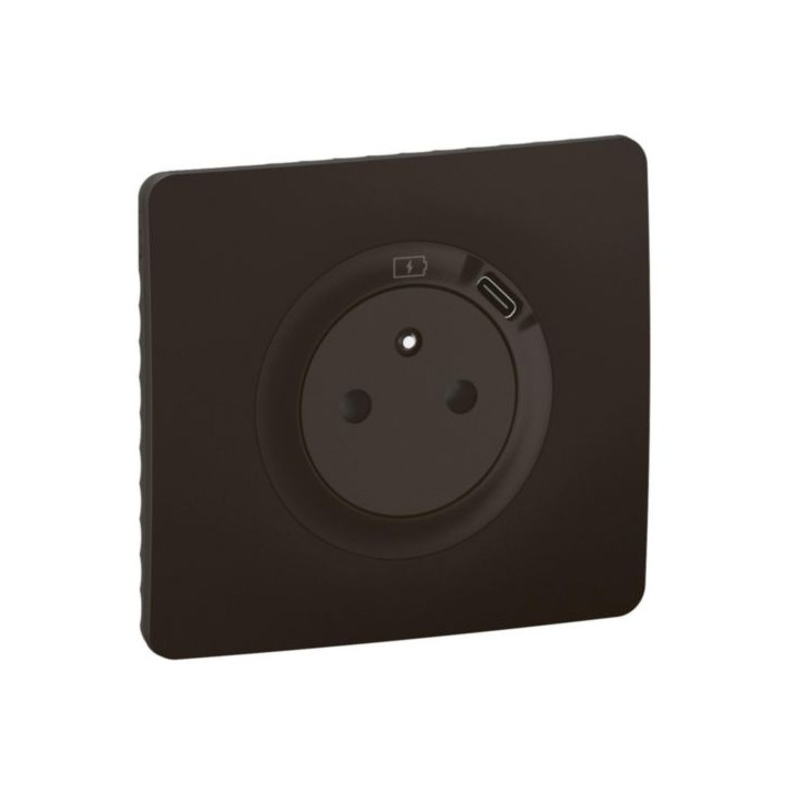 Legrand - Céliane 2024 - Prise surface avec prise USB type C - Noir - Avec support et enjoliveur - COMPLET - Réf : CJ0140