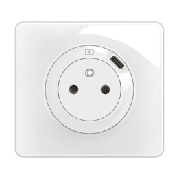 Legrand - Céliane 2024 - Prise surface avec prise USB type C - Blanc - Avec support et enjoliveur - COMPLET - Réf : CG0140