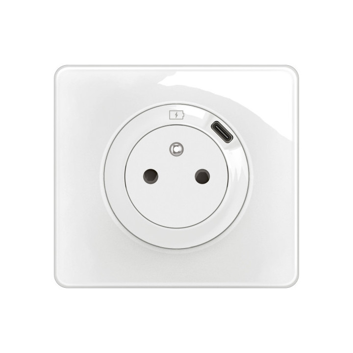 Legrand - Céliane 2024 - Prise surface avec prise USB type C - Blanc - Avec support et enjoliveur - COMPLET - Réf : CG0140