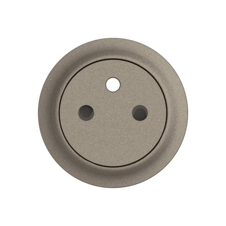 Legrand - Céliane 2024 - Enjoliveur pour prise de courant fort 2P+T - Surface Confort - Titane - Réf : CT0111