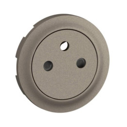 Legrand - Céliane 2024 - Enjoliveur pour prise de courant fort 2P+T - Surface Confort - Titane - Réf : CT0111