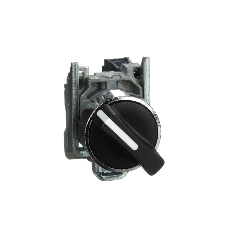 Schneider - Harmony bouton tournant noir Ø22 - à manette - 2 positions - 1F - XB4BD21