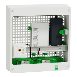 Schneider - Resi9 - Coffret VDI Box 18M2R  - Switch 9ports PoE - 2 prises - grade 3TV 8xRJ45 cat6a - Réf : R9H18402VDIXS