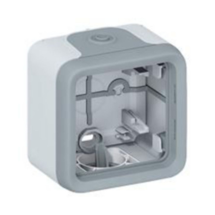 Legrand - Boîtier à embouts Prog Plexo composable - 1 poste - gris - Réf : 069651