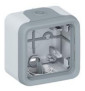 Legrand - Boîtier à embouts Prog Plexo composable - 1 poste - gris - Réf : 069651