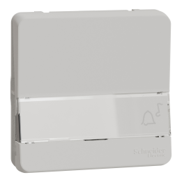 Schneider - Mureva Styl - Composable poussoir porte étiquette - IP55 - IK08 - con.auto - blanc - Réf : MUR39129