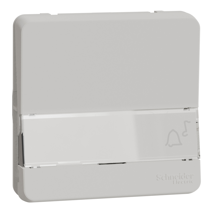 Schneider - Mureva Styl - Composable poussoir porte étiquette - IP55 - IK08 - con.auto - blanc - Réf : MUR39129