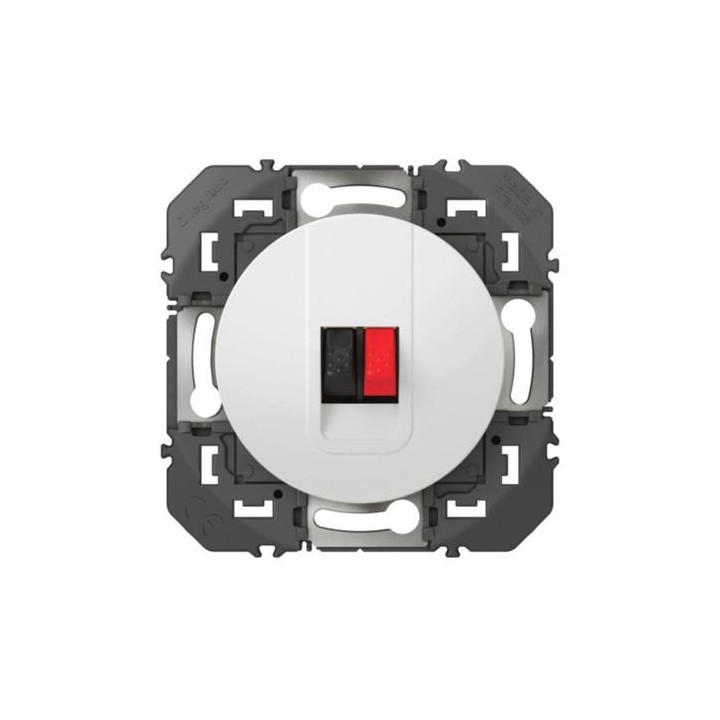 Legrand - Prise haut-parleur simple Dooxie - finition blanc - Réf : 600381