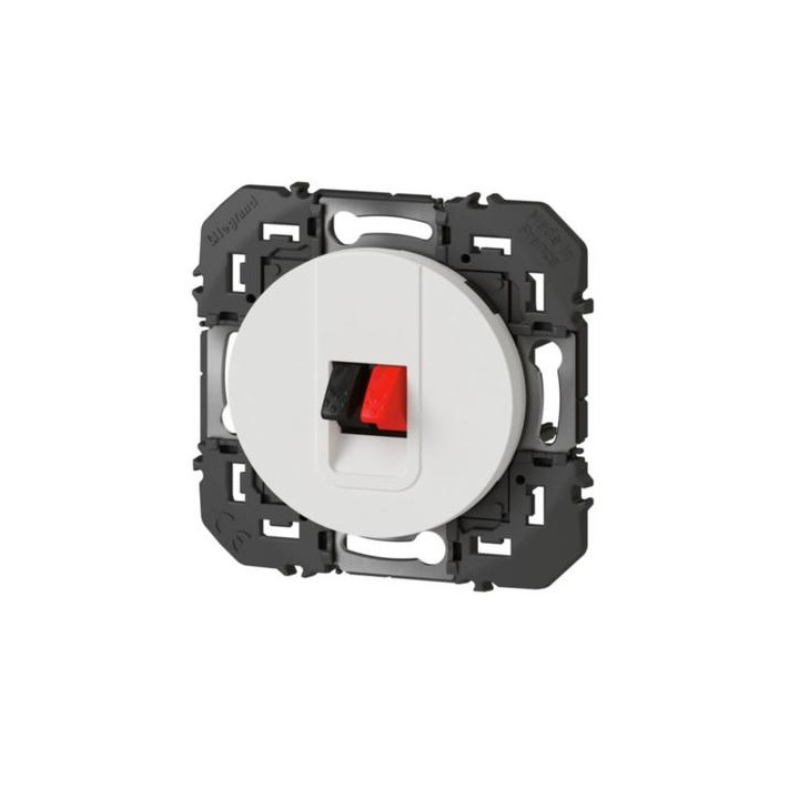 Legrand - Prise haut-parleur simple Dooxie - finition blanc - Réf : 600381