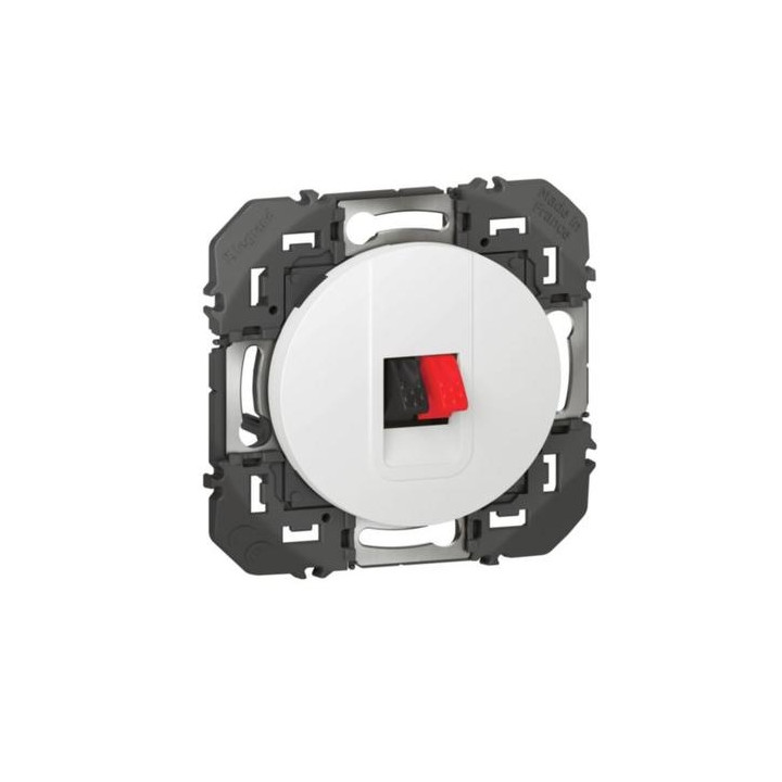 Legrand - Prise haut-parleur simple Dooxie - finition blanc - Réf : 600381