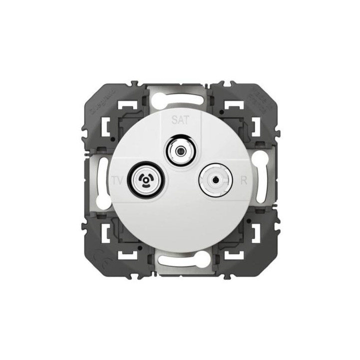 Legrand - Prise TV-R-SAT 1 câble Dooxie - finition Blanc - Réf : 600353