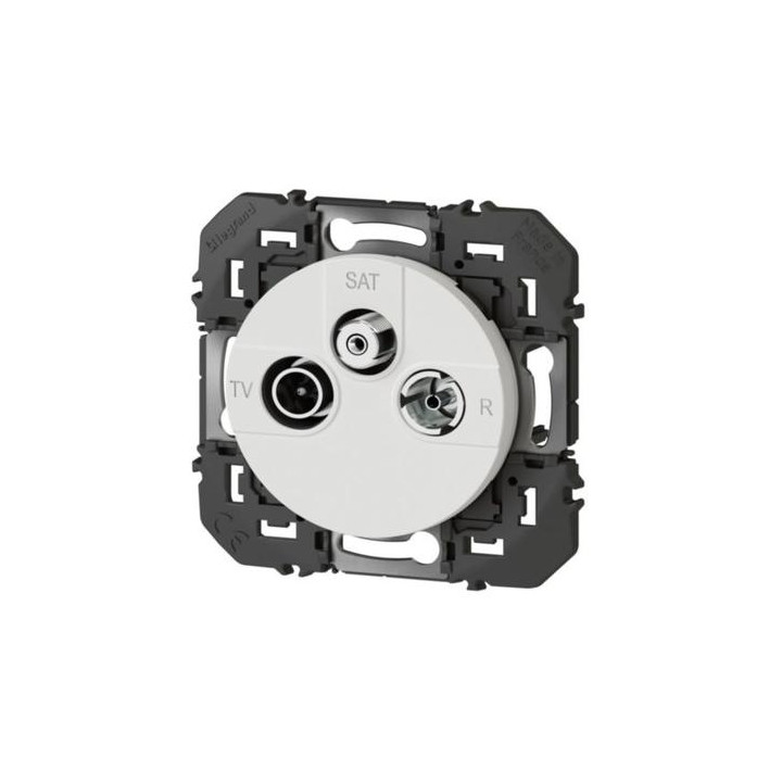 Legrand - Prise TV-R-SAT 1 câble Dooxie - finition Blanc - Réf : 600353