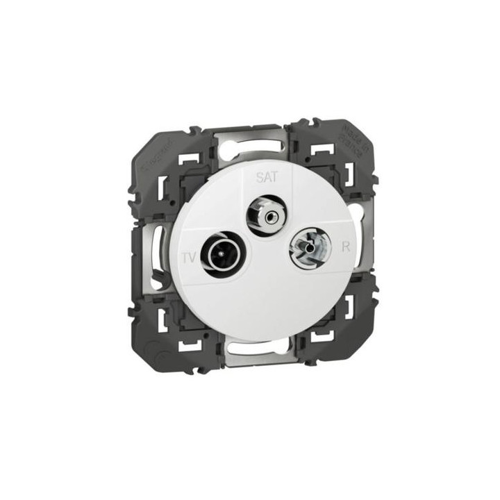 Legrand - Prise TV-R-SAT 1 câble Dooxie - finition Blanc - Réf : 600353