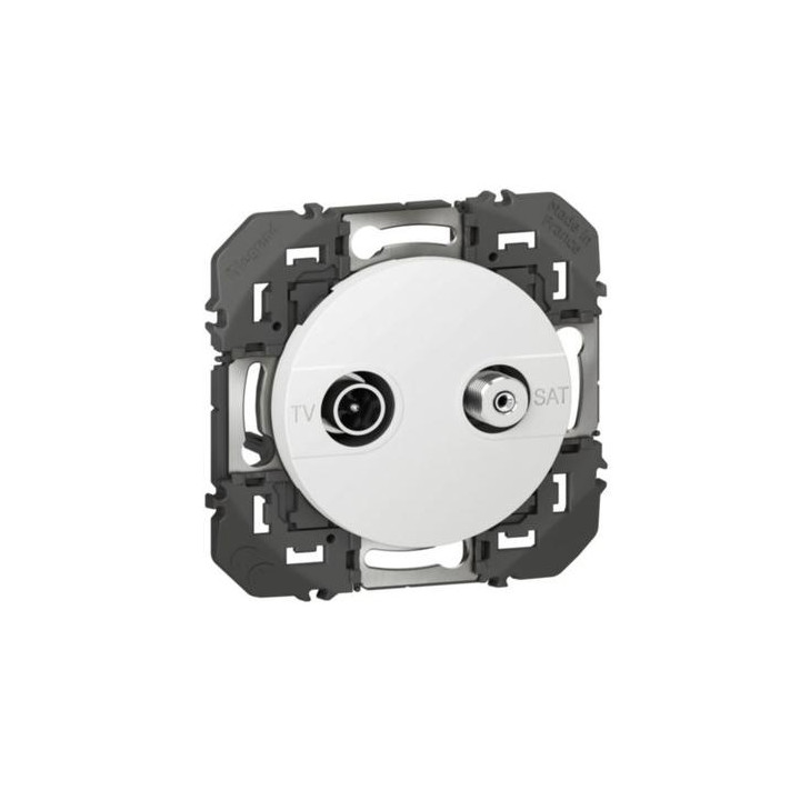 Legrand - Prise TV-SAT étoilé blindée Dooxie - finition Blanc - Réf : 600356