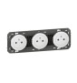 Legrand - Triple prise de courant 2P+T Surface Dooxie précâblées - 16A - Blanc - Réf : 600333