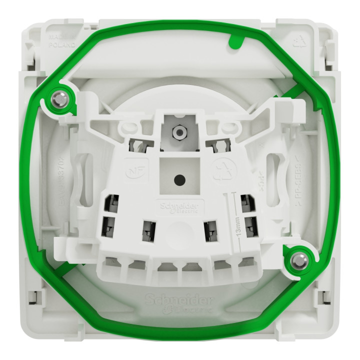 Schneider - Mureva Styl - LOT de 10 Prises 2P+T - Composable  - IP55 - IK08 - connexion auto - blanc - MUR39133