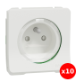 Schneider - Mureva Styl - LOT de 10 Prises 2P+T - Composable  - IP55 - IK08 - connexion auto - blanc - MUR39133