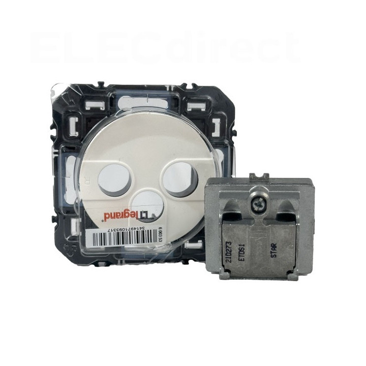 Legrand - Prise TV-R-SAT 1 câble Dooxie - finition Blanc - Réf : 600353