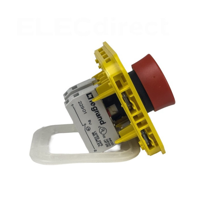 Legrand - Plexo - Coup de poing d'urgence - poussoir - Saillie - déverrouillage 1/4 tour - IP55/IK08 - Réf : 069549L+069651L