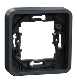 Schneider - Mureva Styl - Cadre 1 poste - encastré - IP55 - IK08 - gris - Réf : MUR34107