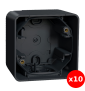 Schneider - Mureva Styl - LOT de 10 boîtes 1 poste composable - en saillie - IP55 - IK08 - gris - MUR37911
