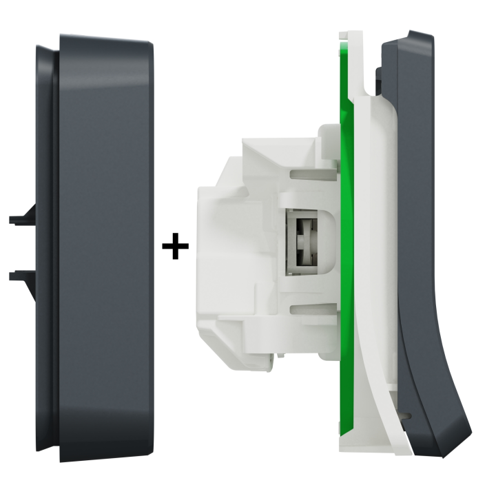 Schneider - Mureva Styl - LOT de 10 prises 2P+T encastré - IP55 - IK08 - connexion auto - noir - Réf : MUR35036