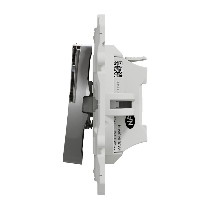 Schneider - Poussoir Porte Etiquette Odace - Alu - Réf : S530266