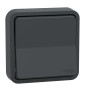 Schneider - Mureva Styl - Bouton poussoir - encastré - IP55 - IK08 - bornes auto - noir - Réf : MUR35027 + MUR34107