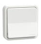 Schneider - Mureva Styl - Bouton poussoir - encastré - IP55 - IK08 - bornes auto - blanc - Réf : LOT3329