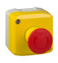 Schneider - boite jaune arrêt urgence rouge - pousser tourner - 1F+1O - Ø40 - XALK178E