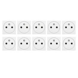 Legrand Mosaic - LOT - Prise de courant 2P+T 16A - Surface EU - 230V - 278111Lx10