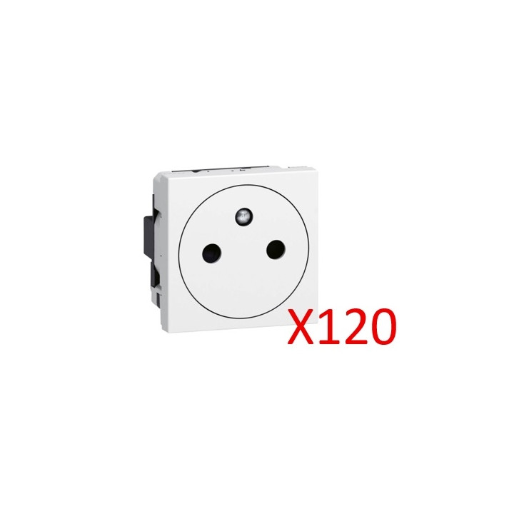 LEGRAND - LOT - Mosaic L -Prise de courant 2P+T 16A Surface - bornes auto - blanc EU - Réf : 278111LX120