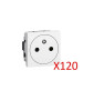 LEGRAND - LOT - Mosaic L -Prise de courant 2P+T 16A Surface - bornes auto - blanc EU - Réf : 278111LX120