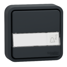 Schneider - Mureva Styl - LOT de 10 poussoirs porte étiquette - Composable  - IP55 - IK08 - con. auto - gris - MUR34029