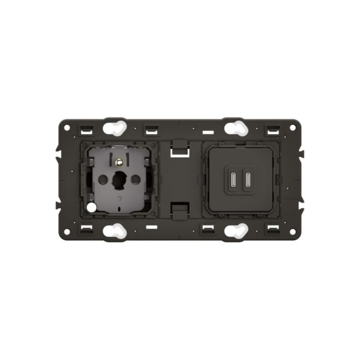Legrand - Céliane 2024 - Prise double 2P+T / 2 USB Type-C - 20W -Réf : CM0145