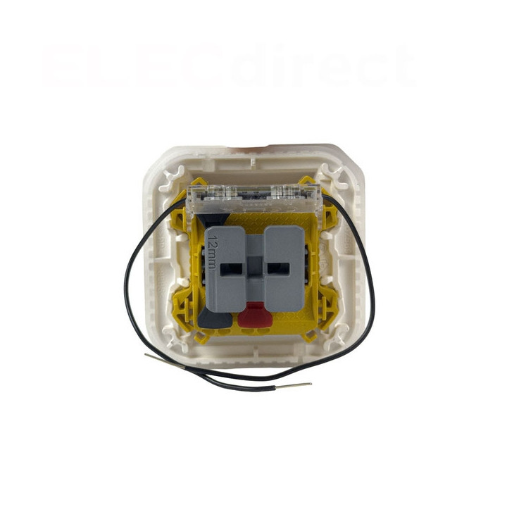 Legrand - Plexo - Poussoir NO+NF lumineux - 10A - 250V - encastré - étanche - IP55/IK08 - Blanc - Réf : 069616L+069692L
