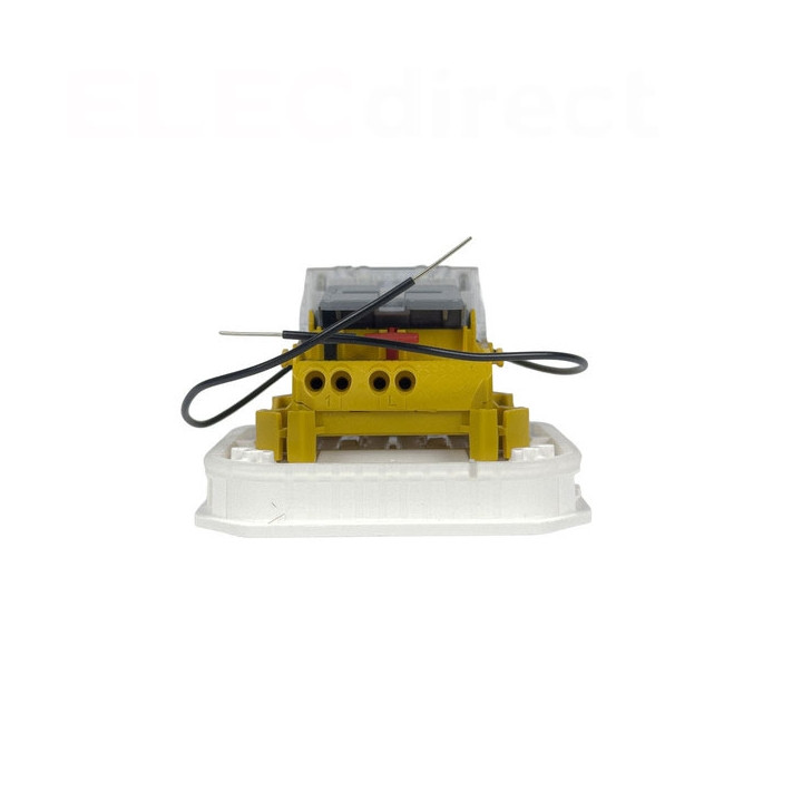 Legrand Plexo - Poussoir NO+NF lumineux - 10A - 250V - saillie - étanche - IP55/IK08 - Blanc - Réf : 069616L+069689L