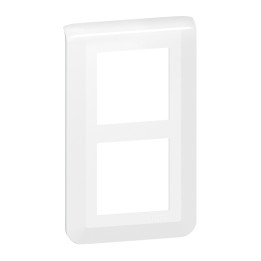 Legrand Mosaic - Plaque 2 x 2 modules - 2 postes (4M) - pour rénovation - en. 57mm - vertical - Réf : 078854L