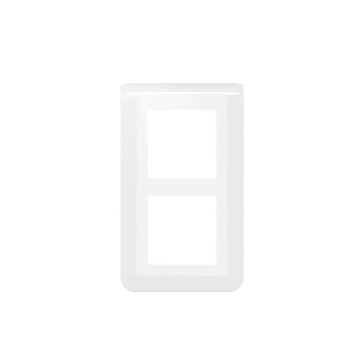 Legrand Mosaic - Plaque 2 x 2 modules - 2 postes (4M) - pour rénovation - en. 57mm - vertical - Réf : 078854L