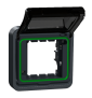 Schneider - Mureva Styl - Adaptateur pour fonction 45x45 encastré - IP55 - IK06 - Gris - Réf : LOT3332