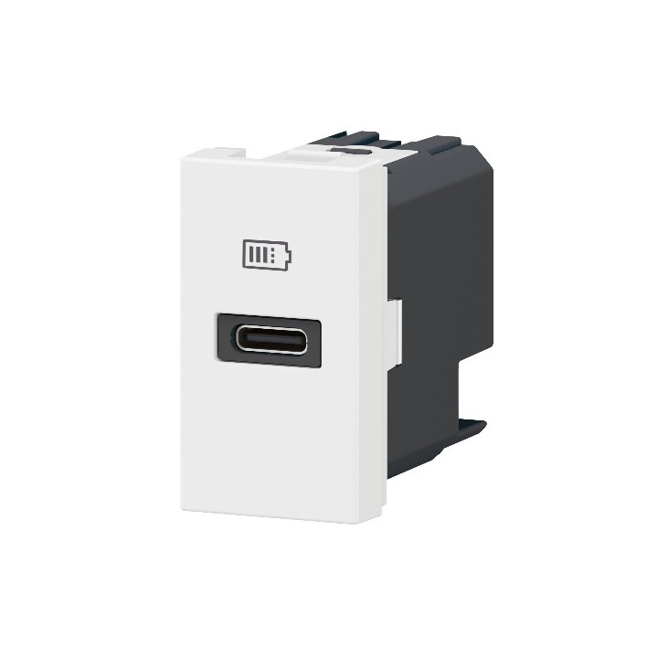 Legrand Mosaic - Prise chargeur USB- C - 3A/20W - 1 Port - Réf : 077690L