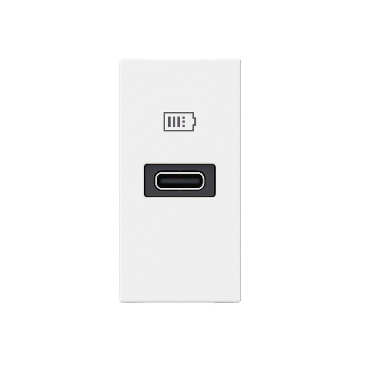Legrand Mosaic - Prise chargeur USB- C - 3A/20W - 1 Port - Réf : 077690L