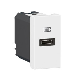 Legrand Mosaic - Prise chargeur USB- C - 3A/20W - 1 Port - Réf : 077690L