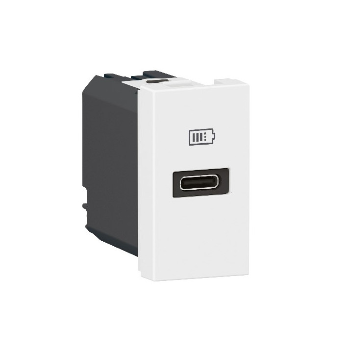 Legrand Mosaic - Prise chargeur USB- C - 3A/20W - 1 Port - Réf : 077690L