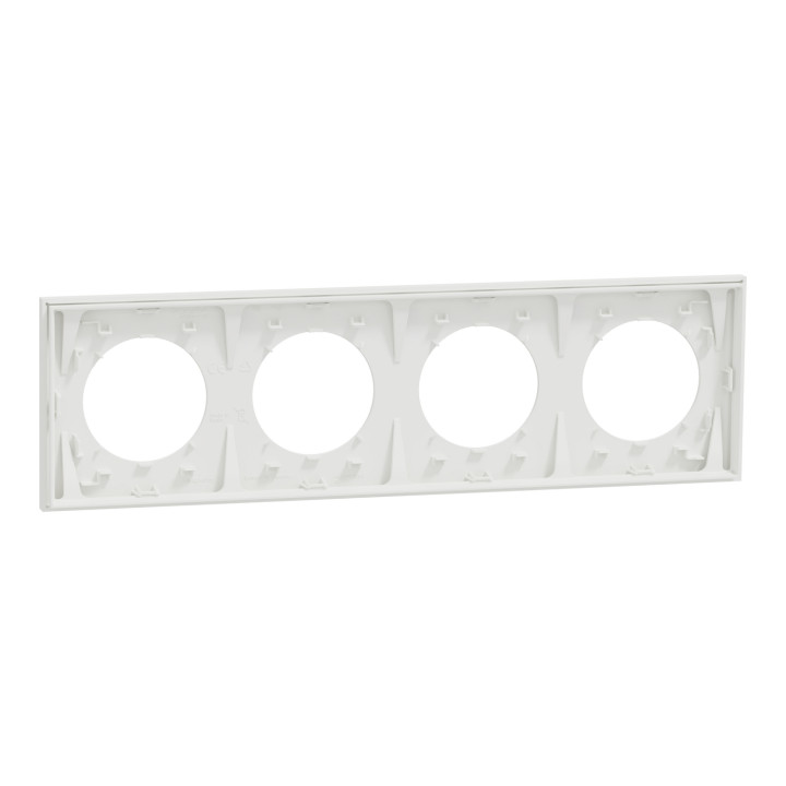 Schneider - Odace 2025 - plaque de finition 4 postes - couleur Blanc craie - Réf : S920708