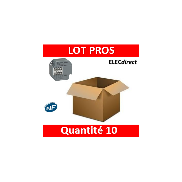 Legrand - Télérupteur encastrable 10A - 250V - Silencieux - 049120x10