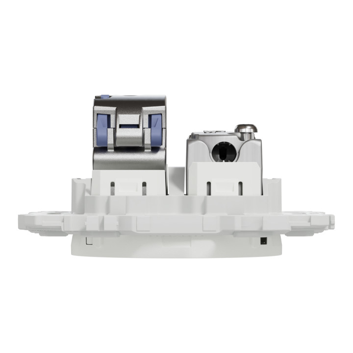 Schneider - Odace 2025 - prise mixte RJ45 Cat.6 STP + TV - blanc craie - Réf : S920141