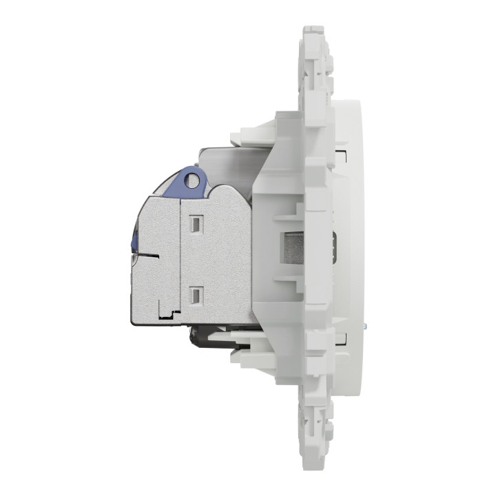 Schneider - Odace 2025 - prise mixte RJ45 Cat.6 STP + TV - blanc craie - Réf : S920141