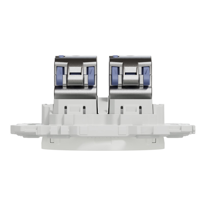 Schneider - Odace 2025 - prise double RJ45 - Cat6 STP grade 2TV min à grade 3TV - blanc craie - Réf : S920486