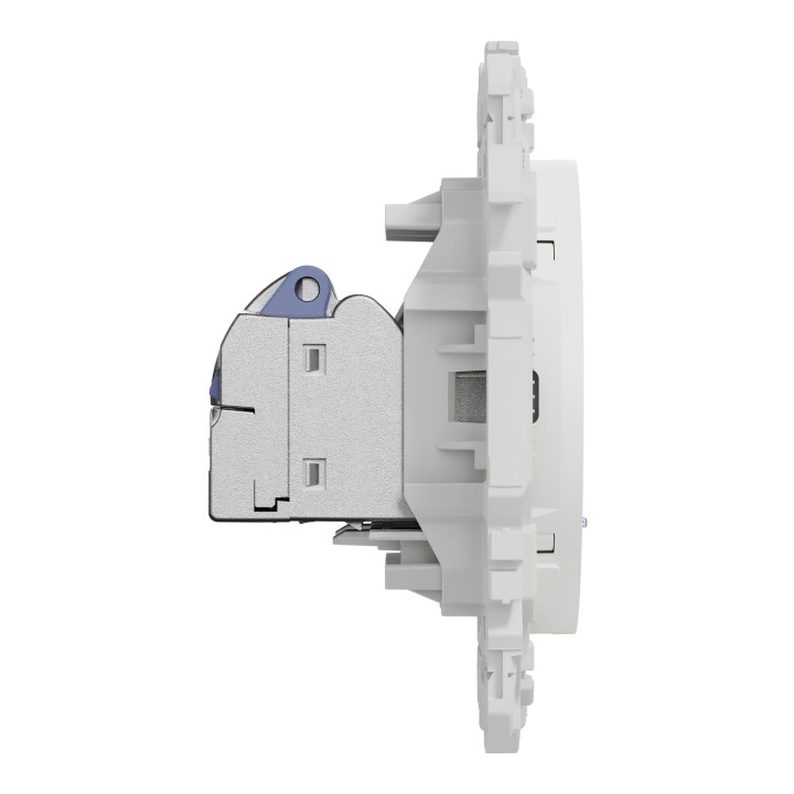 Schneider - Odace 2025 - prise double RJ45 - Cat6 STP grade 2TV min à grade 3TV - blanc craie - Réf : S920486